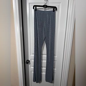 Shiny Blue Flare Pants